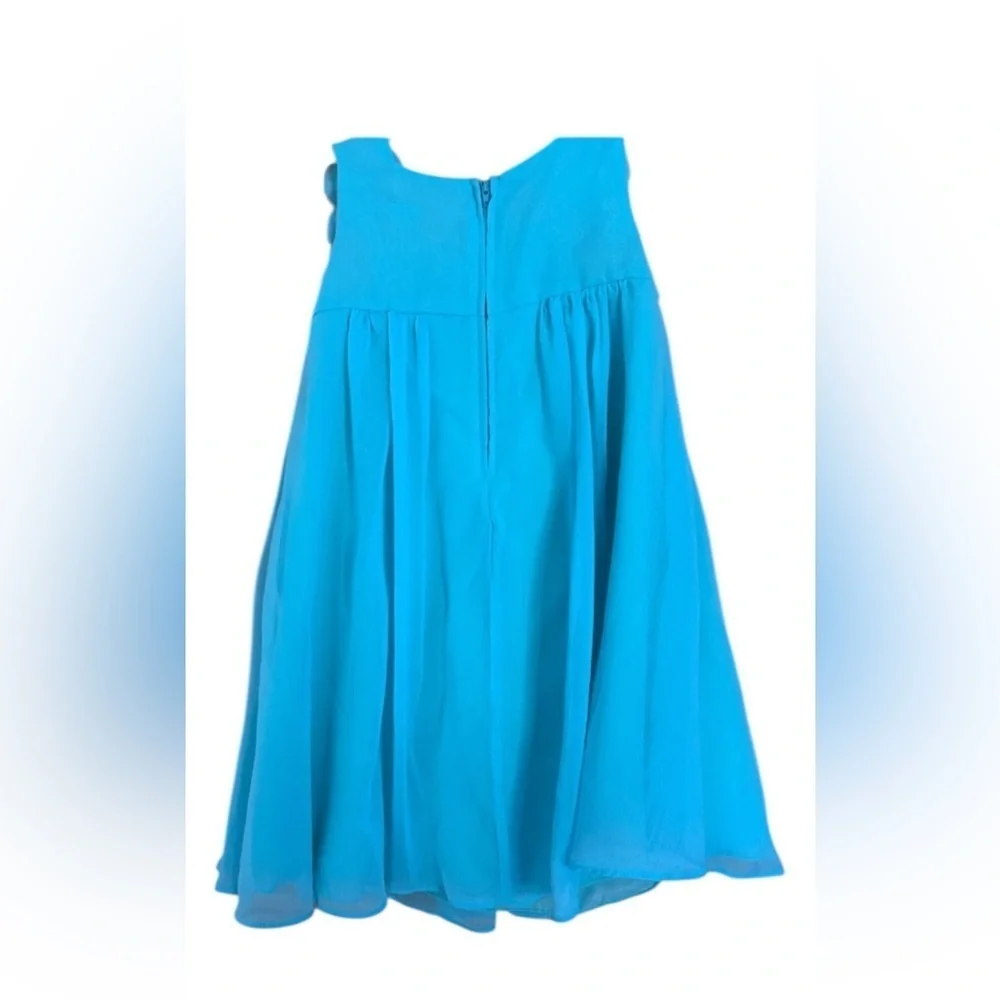 NWT Sophia Young Girls Turquoise Rosette Size 6 Flower Girl Pageant Party Dress